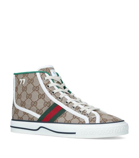 gucci beige sneakers high top|Gucci high top sneakers sale.